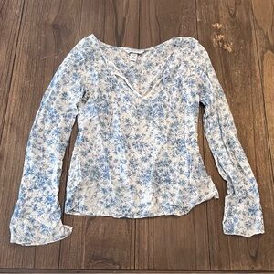 Abercrombie and Fitch Floral Long Sleeve Shirt Womens Medium